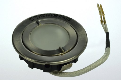 MÃ¶beleinbauleuchte G4-12V, chrom matt gebÃ¼rstet 